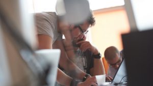 startup business people group working at modern office